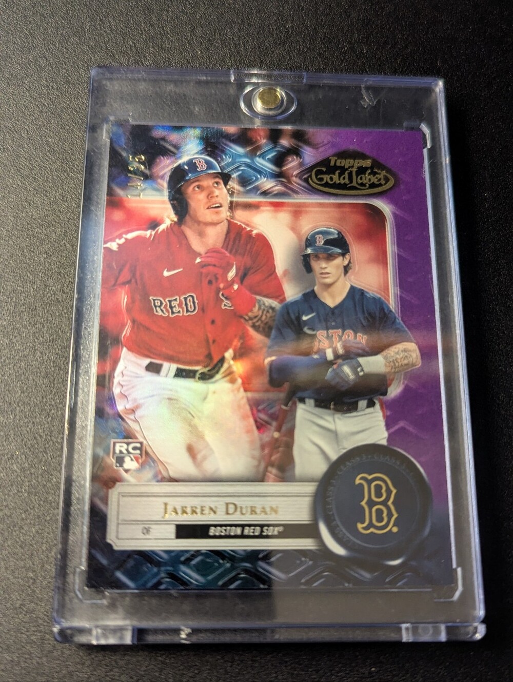 Topps Gold Label Red & Blue Jarren Duran Baseball Card 14/35